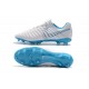 Nouveau Crampons foot Nike Tiempo Legend VII FG Blanc Bleu