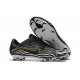 Nike Mercurial Vapor XI FG ACC Crampon Homme Noir Blanc Or