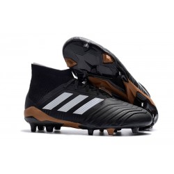 adidas Predator 18.1 FG - Chaussures de Football Adidas Noir Blanc Or