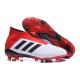 Chaussures adidas - Crampons Foot Adidas Predator 18+ FG Blanc Noir Rouge