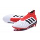 Chaussures adidas - Crampons Foot Adidas Predator 18+ FG Blanc Noir Rouge