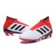 Chaussures adidas - Crampons Foot Adidas Predator 18+ FG Blanc Noir Rouge