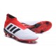 Chaussures adidas - Crampons Foot Adidas Predator 18+ FG Blanc Noir Rouge