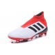 Chaussures adidas - Crampons Foot Adidas Predator 18+ FG Blanc Noir Rouge