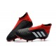 Chaussures adidas - Crampons Foot Adidas Predator 18+ FG Noir Rouge Blanc