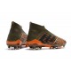 Chaussures adidas - Crampons Foot Adidas Predator 18+ FG Olive Noir Orange Vif