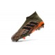 Chaussures adidas - Crampons Foot Adidas Predator 18+ FG Olive Noir Orange Vif