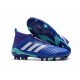 Chaussures adidas - Crampons Foot Adidas Predator 18+ FG Bleu Blanc