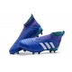 Chaussures adidas - Crampons Foot Adidas Predator 18+ FG Bleu Blanc