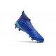 Chaussures adidas - Crampons Foot Adidas Predator 18+ FG Bleu Blanc