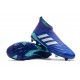 Chaussures adidas - Crampons Foot Adidas Predator 18+ FG Bleu Blanc