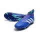 Chaussures adidas - Crampons Foot Adidas Predator 18+ FG Bleu Blanc