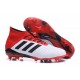 adidas Predator 18.1 FG - Chaussures de Football Adidas Blanc Noir Rouge