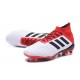 adidas Predator 18.1 FG - Chaussures de Football Adidas Blanc Noir Rouge