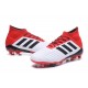 adidas Predator 18.1 FG - Chaussures de Football Adidas Blanc Noir Rouge