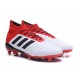 adidas Predator 18.1 FG - Chaussures de Football Adidas Blanc Noir Rouge