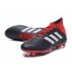 adidas Predator 18.1 FG - Chaussures de Football Adidas Noir Rouge Blanc