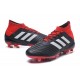 adidas Predator 18.1 FG - Chaussures de Football Adidas Noir Rouge Blanc