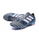 Chaussures Foot adidas - Adidas Nemeziz Messi 17.1 FG Gris Noir Bleu