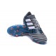 Chaussures Foot adidas - Adidas Nemeziz Messi 17.1 FG Gris Noir Bleu