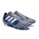 Chaussures Foot adidas - Adidas Nemeziz Messi 17.1 FG Gris Noir Bleu