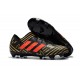 Chaussures Foot adidas - Adidas Nemeziz Messi 17.1 FG Noir Or Orange