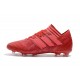 Chaussures Foot adidas - Adidas Nemeziz Messi 17.1 FG Rouge Rose