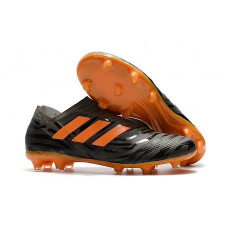 Crampons de Football Hommes - adidas Nemeziz 17+ 360 Agility FG Noir Orange