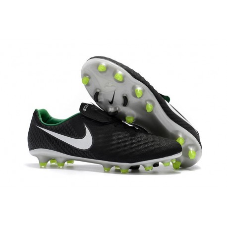 Nouveau Crampons Foot Nike Magista Opus II FG Chaussures Noir Blanc Vert Stade