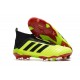 Chaussures adidas - Crampons Foot Adidas Predator 18+ FG Volt Noir Rouge