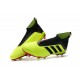 Chaussures adidas - Crampons Foot Adidas Predator 18+ FG Volt Noir Rouge