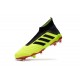 Chaussures adidas - Crampons Foot Adidas Predator 18+ FG Volt Noir Rouge