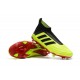 Chaussures adidas - Crampons Foot Adidas Predator 18+ FG Volt Noir Rouge