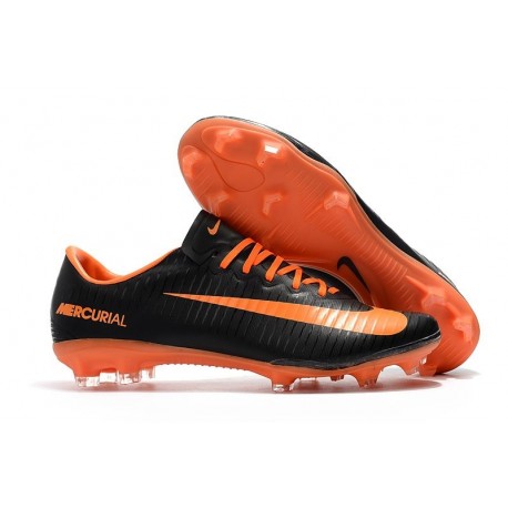 Nike Mercurial Vapor XI FG ACC Crampon Homme Orange Noir