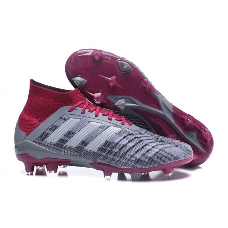 adidas Predator 18.1 FG - Chaussures de Football Adidas Pogba Gris Rouge