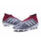 Chaussures adidas - Crampons Foot Adidas Predator 18+ FG Pogba Gris Rouge