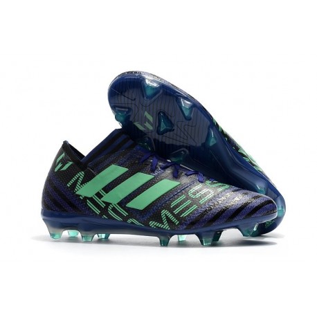 Chaussures Foot adidas - Adidas Nemeziz Messi 17.1 FG Encre Vert Noir