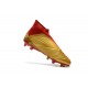 Chaussures adidas - Crampons Foot Adidas Predator 18+ FG Or Rouge Blanc