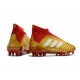 Chaussures adidas - Crampons Foot Adidas Predator 18+ FG Or Rouge Blanc