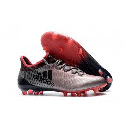 Nouveau Crampons de Football - Adidas X 17.1 FG Gris Rose Noir