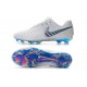 Nouveau Crampons foot Nike Tiempo Legend VII Elite FG Blanc Gris Métallique Bleu Héros