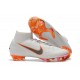 Nouvelles Chaussures de football Nike Mercurial Superfly VI 360 Elite FG Blanc Gris Métallique Orange Total