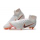 Nouvelles Chaussures de football Nike Mercurial Superfly VI 360 Elite FG Blanc Gris Métallique Orange Total