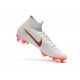 Nouvelles Chaussures de football Nike Mercurial Superfly VI 360 Elite FG Blanc Gris Métallique Orange Total