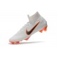 Nouvelles Chaussures de football Nike Mercurial Superfly VI 360 Elite FG Blanc Gris Métallique Orange Total