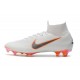 Nouvelles Chaussures de football Nike Mercurial Superfly VI 360 Elite FG Blanc Gris Métallique Orange Total