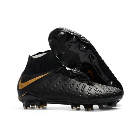 Crampon Foot Nouveaux Nike Hypervenom Phantom III DF FG ACC - Noir Or Vif