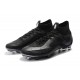 Nouvelles Chaussures de football Nike Mercurial Superfly VI 360 Elite FG Tout Noir