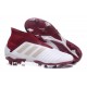 Chaussures adidas - Crampons Foot Adidas Predator 18+ FG Blanc Rouge