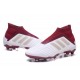 Chaussures adidas - Crampons Foot Adidas Predator 18+ FG Blanc Rouge